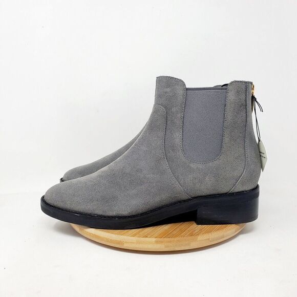 Cole Haan Chelsea Boots Womens 9.5 Reid Grey Suede Waterproof Ankle Shoes - Picture 1 of 13